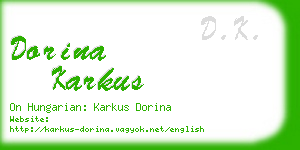 dorina karkus business card